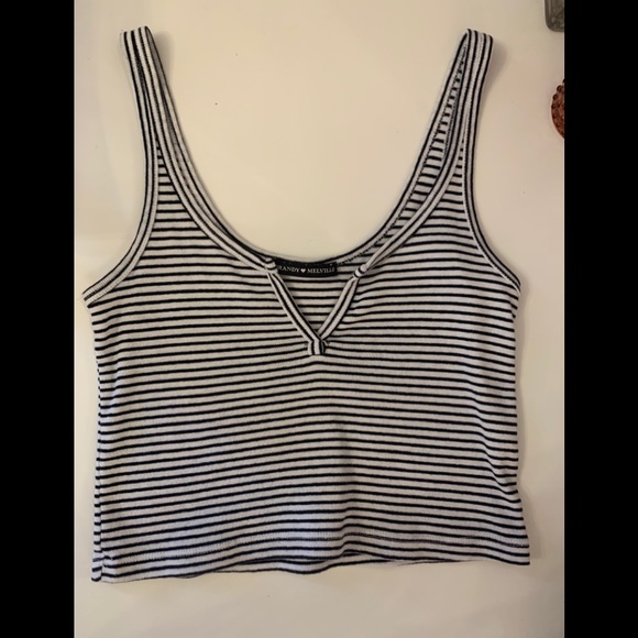 Woman’s Brandy Melville Cropped Navy/White - Picture 3 of 5